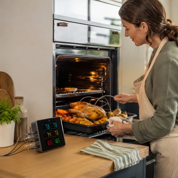 Four-probe digital cooking thermometer — view 2