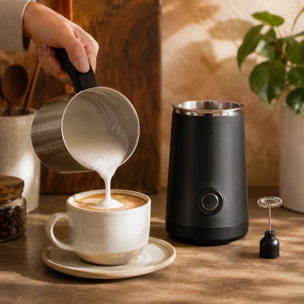 Electric milk frother — view 2