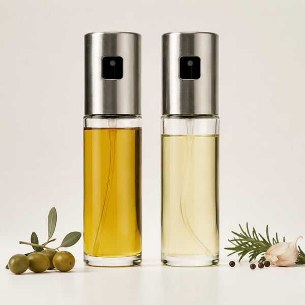 Glass oil-sprayer duo