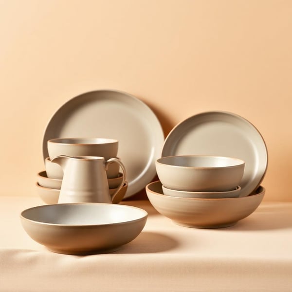 Sand-glaze stoneware set