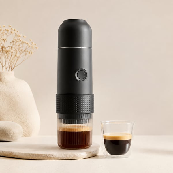 Portable capsule espresso maker