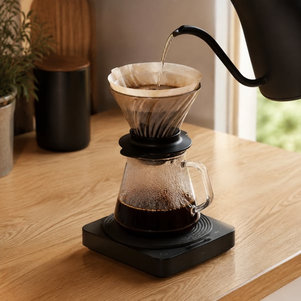 Smart coffee scale with timer — view 2